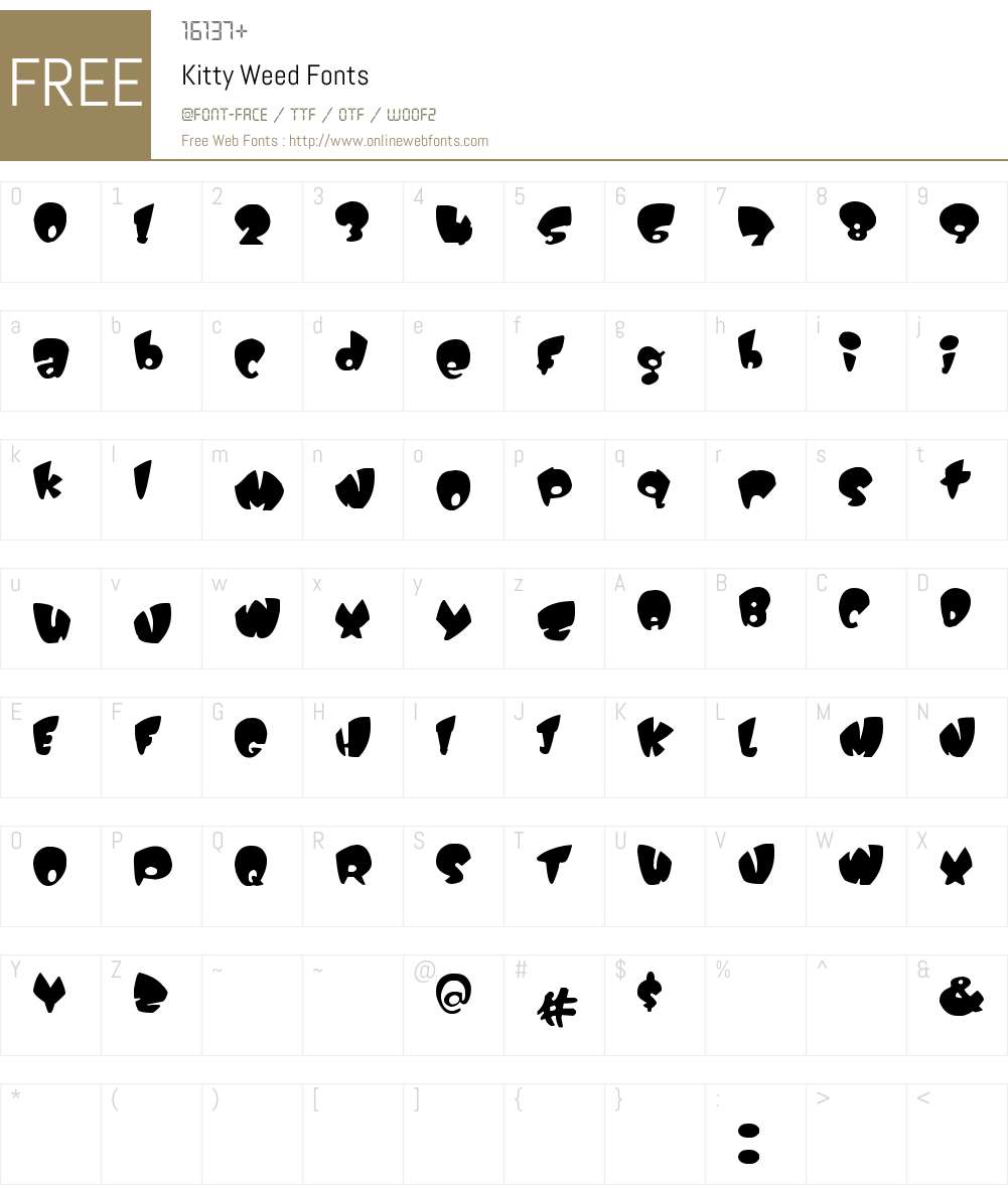 Kitty Weed Font Screenshots