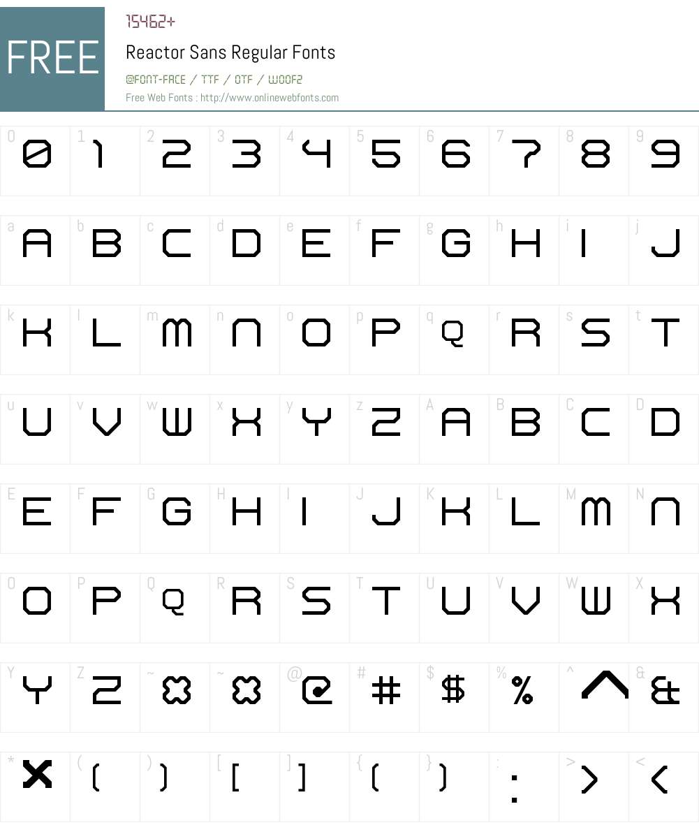 Reactor Sans Font Screenshots