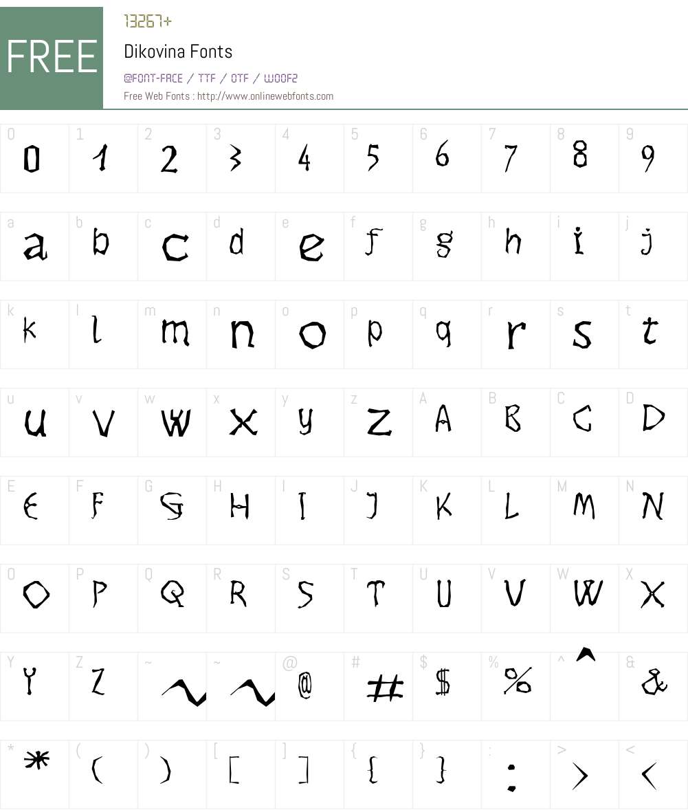 Dikovina Font Screenshots