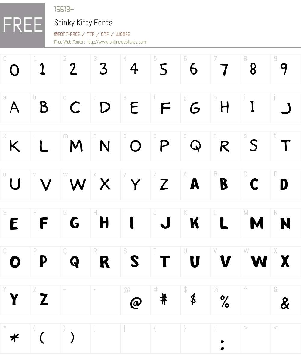 Stinky Kitty Font Screenshots