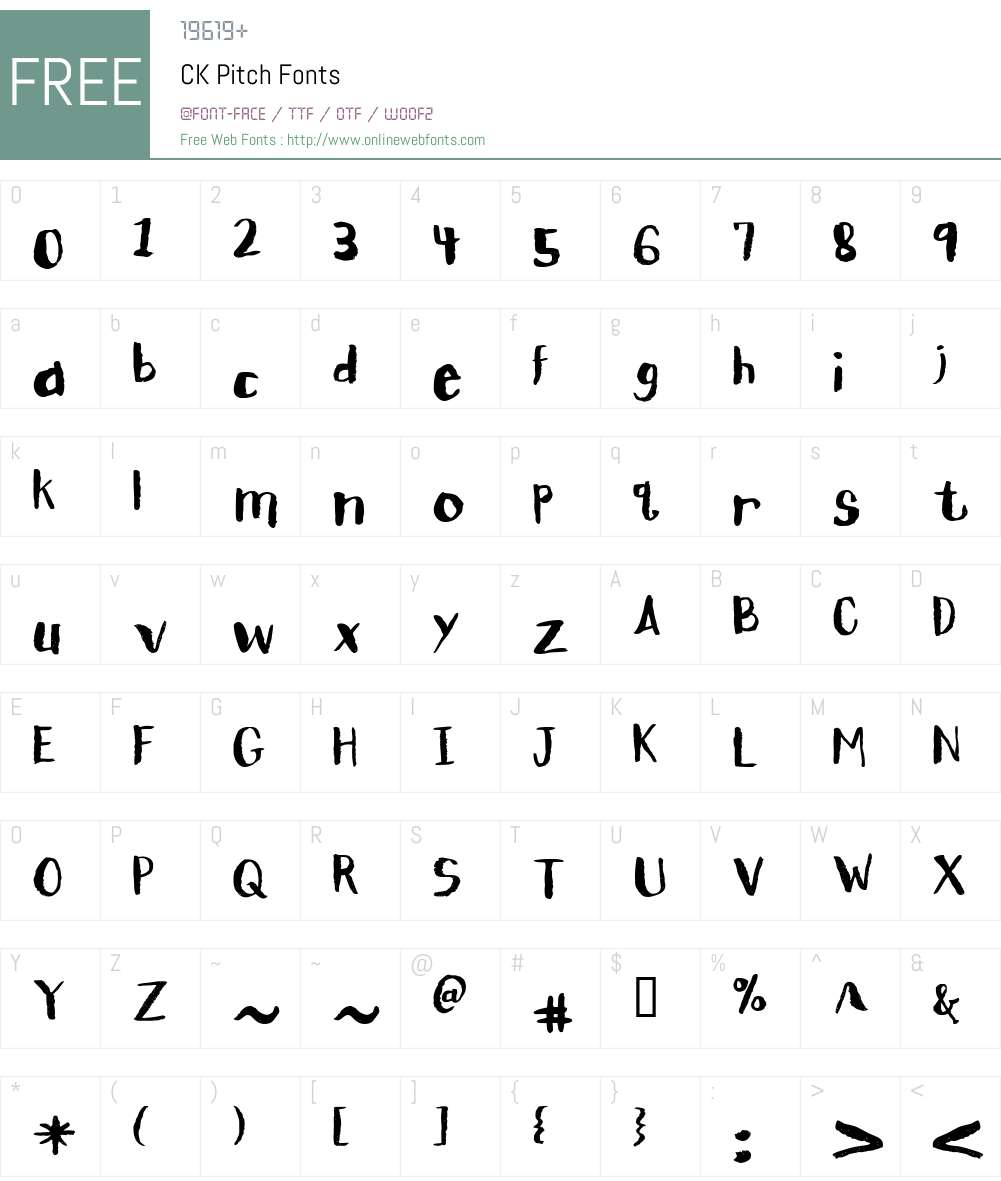 CK Pitch Font Screenshots