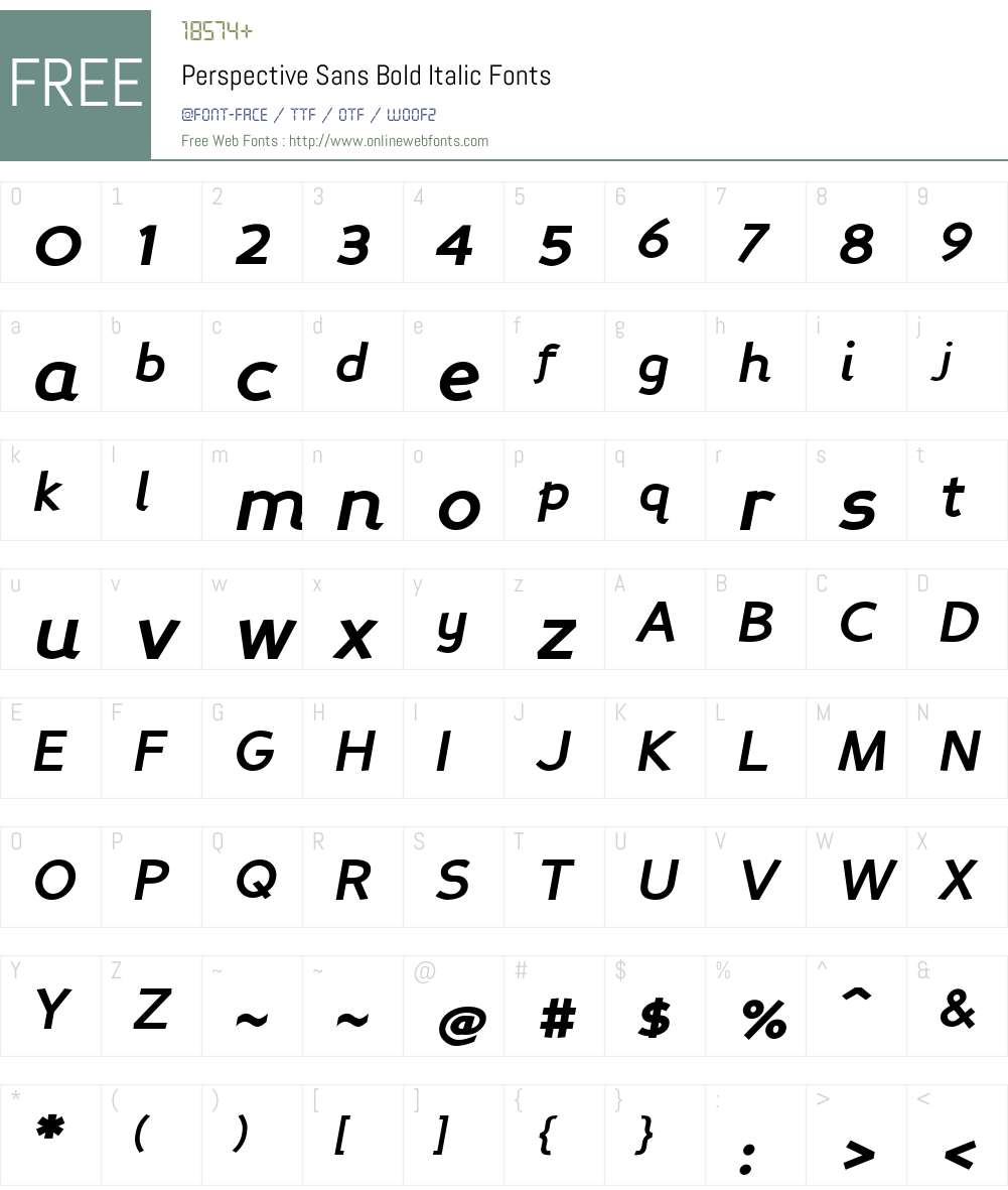 Perspective Sans Font Screenshots