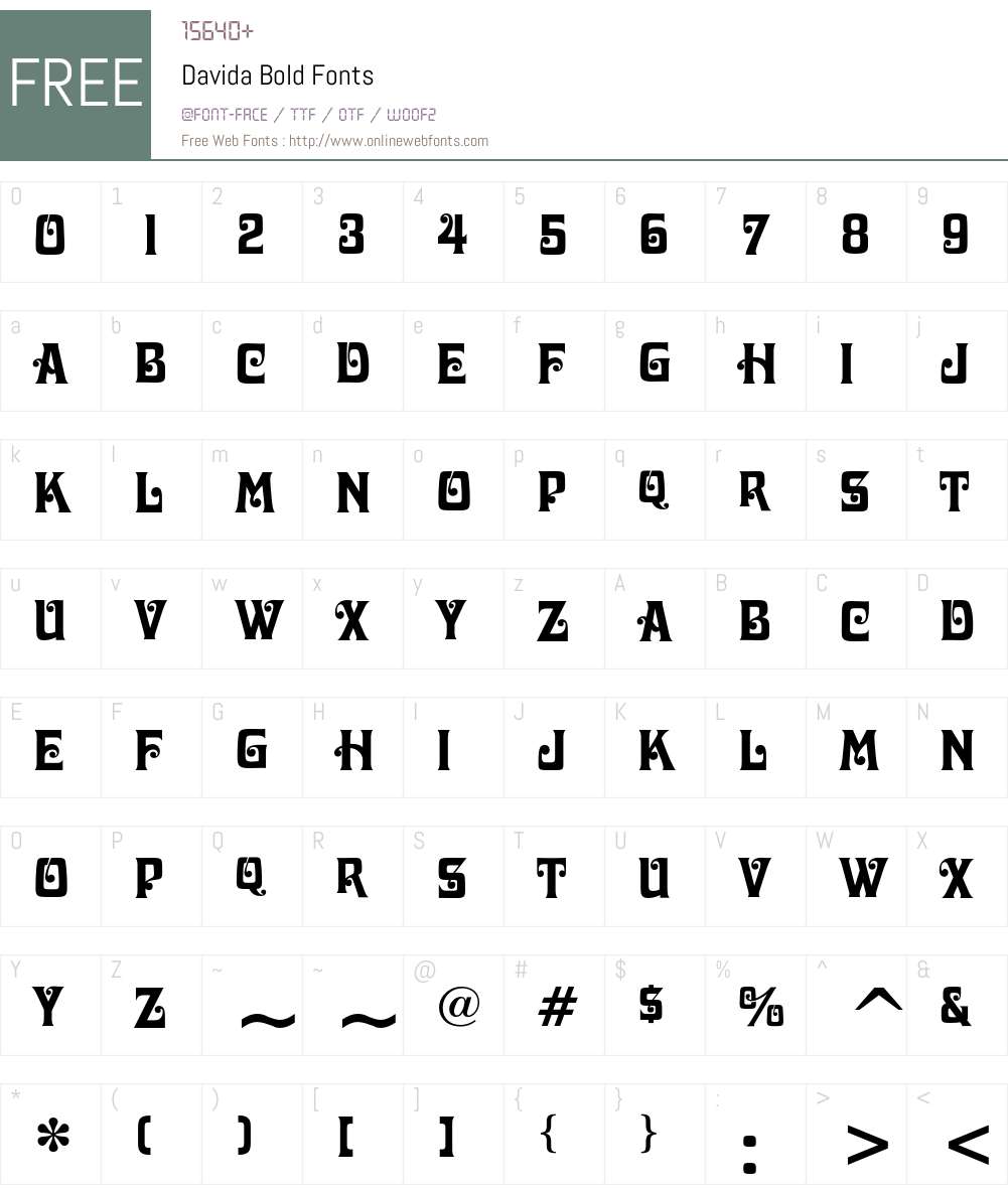 Davida Font Screenshots
