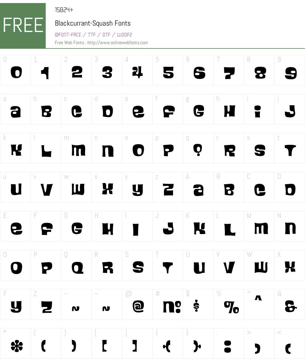 Blackcurrant Font Screenshots