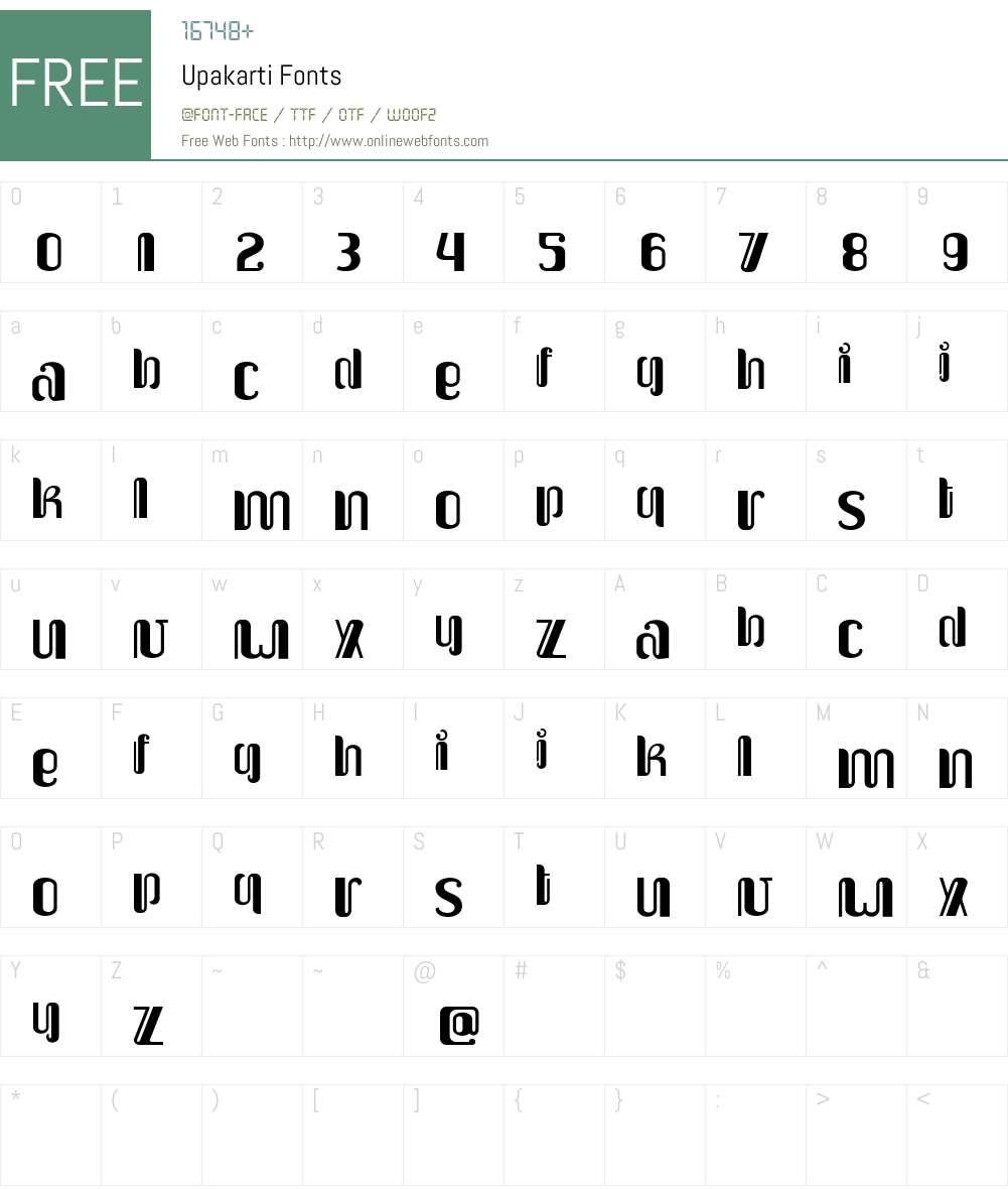 Upakarti Font Screenshots