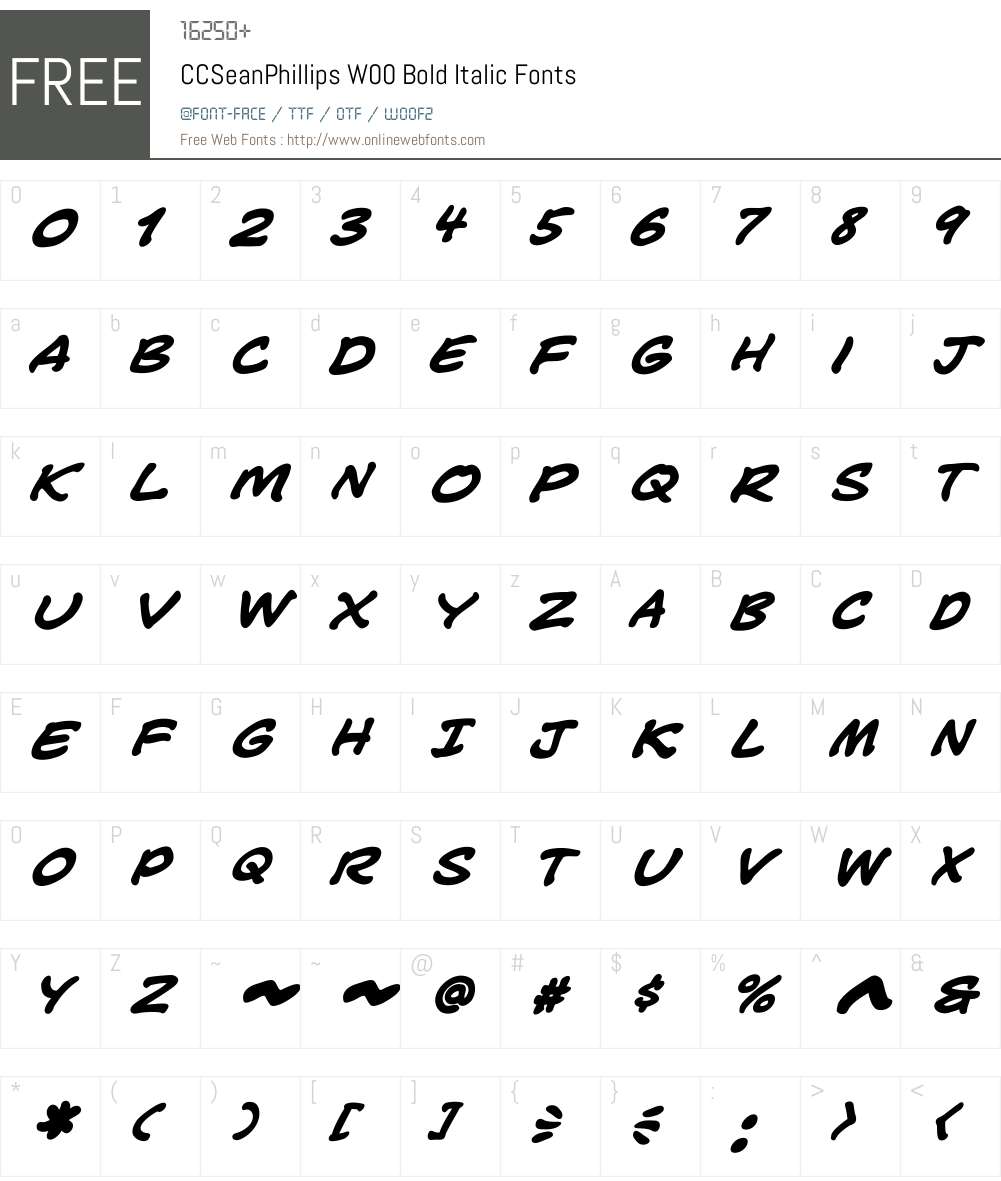 CCSeanPhillipsW00-BoldIt Font Screenshots