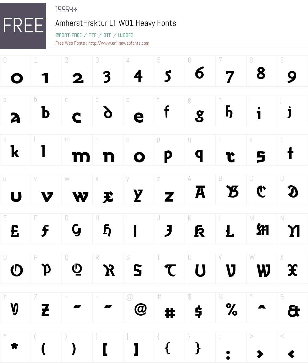 AmherstFrakturLTW01-Heavy Font Screenshots