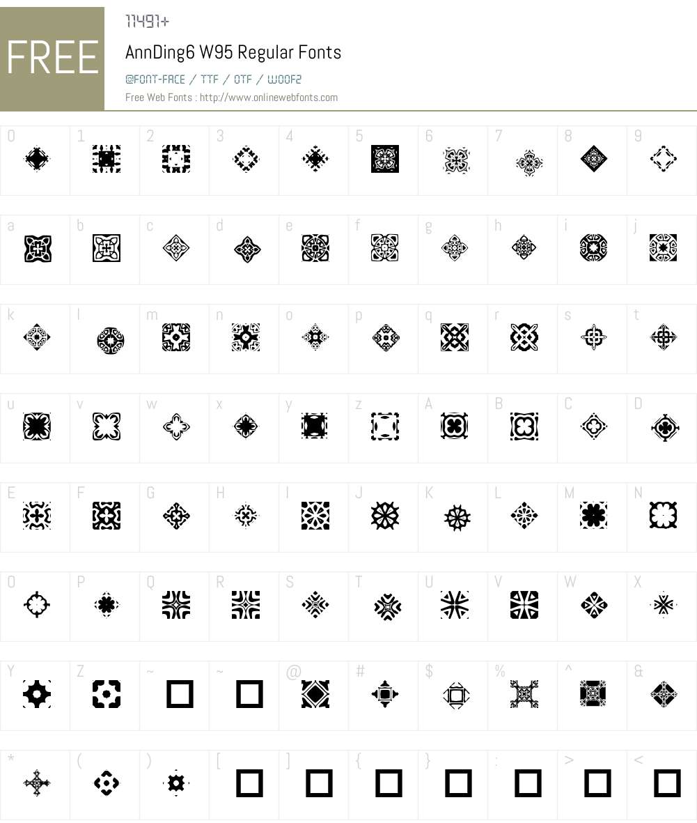 AnnDing6 Font Screenshots