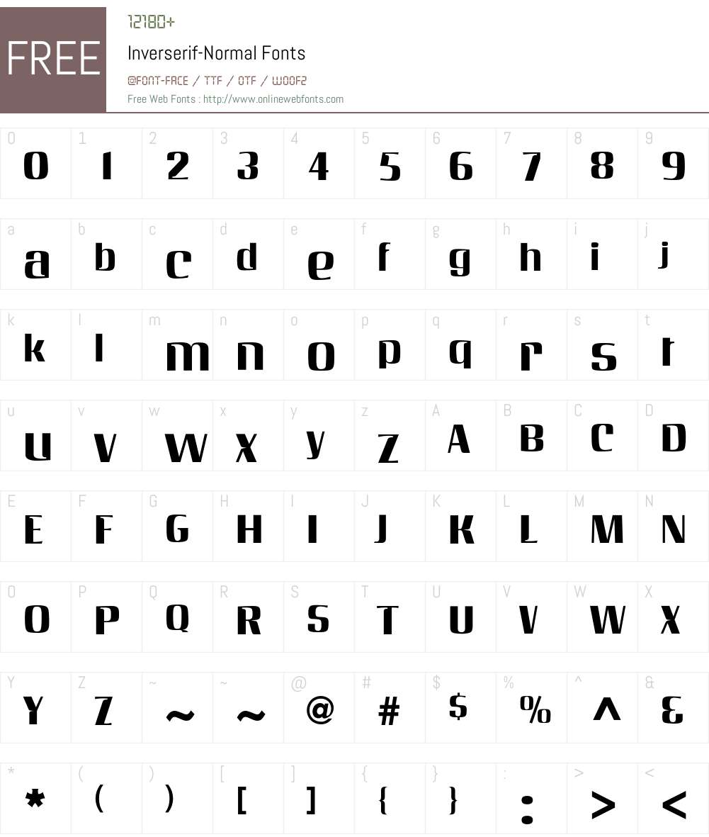 Inverserif Font Screenshots