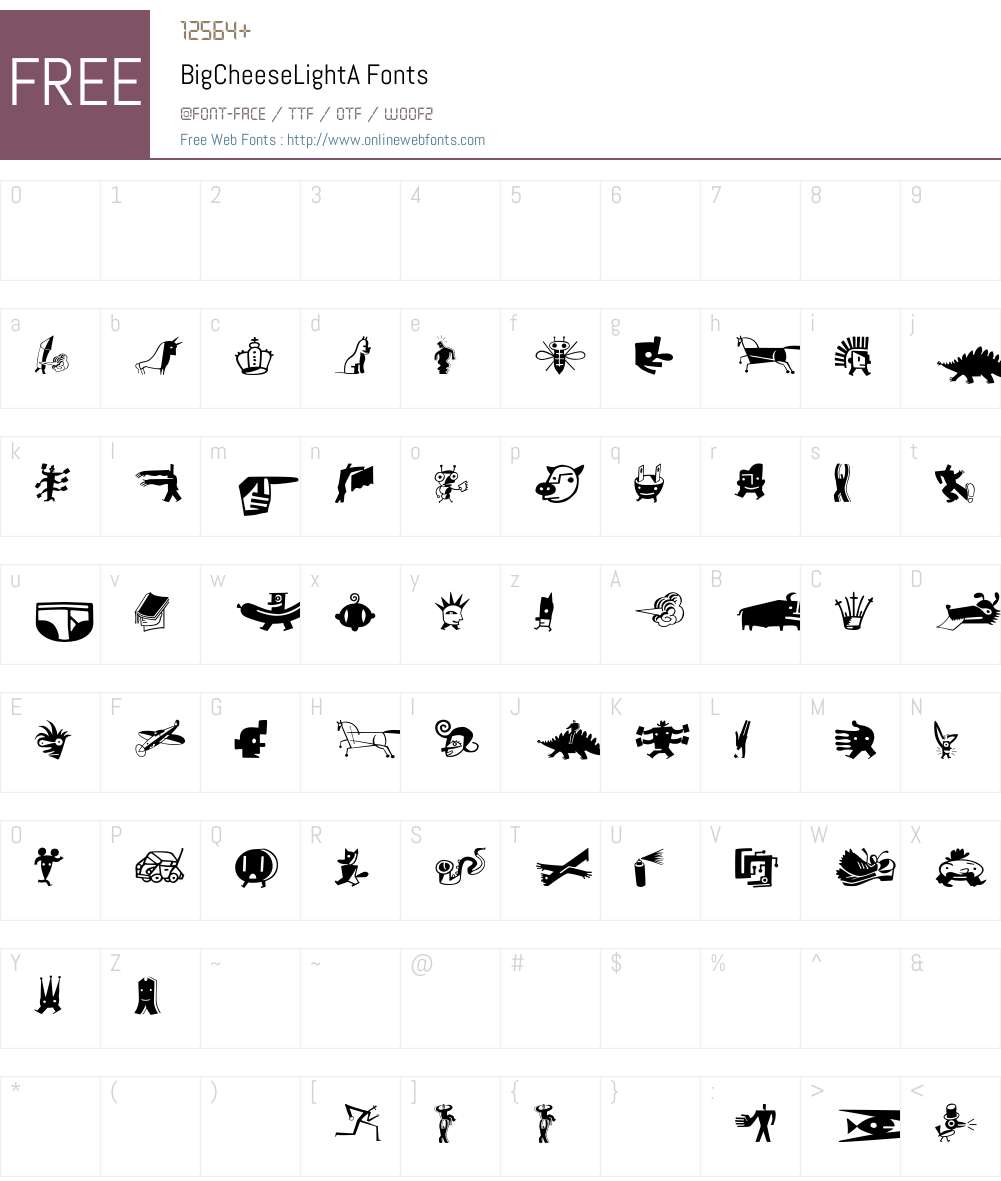 BigCheeseLight Font Screenshots