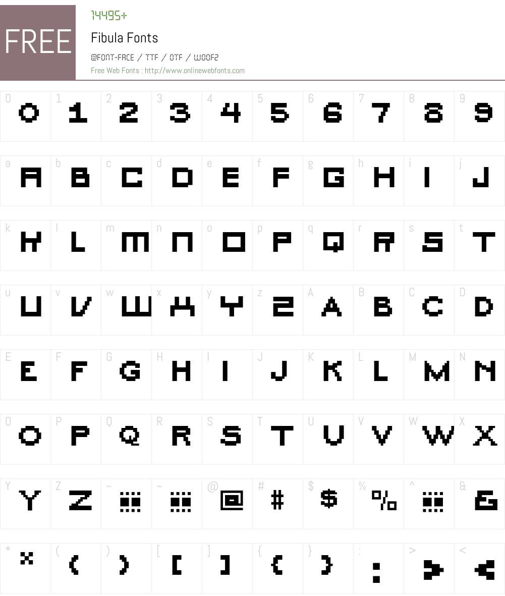 Fibula Font Screenshots