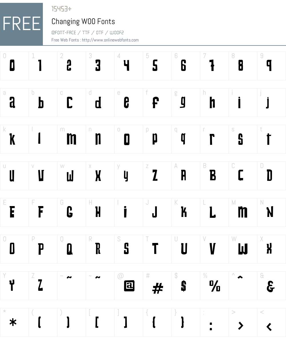 ChangingW00 Font Screenshots