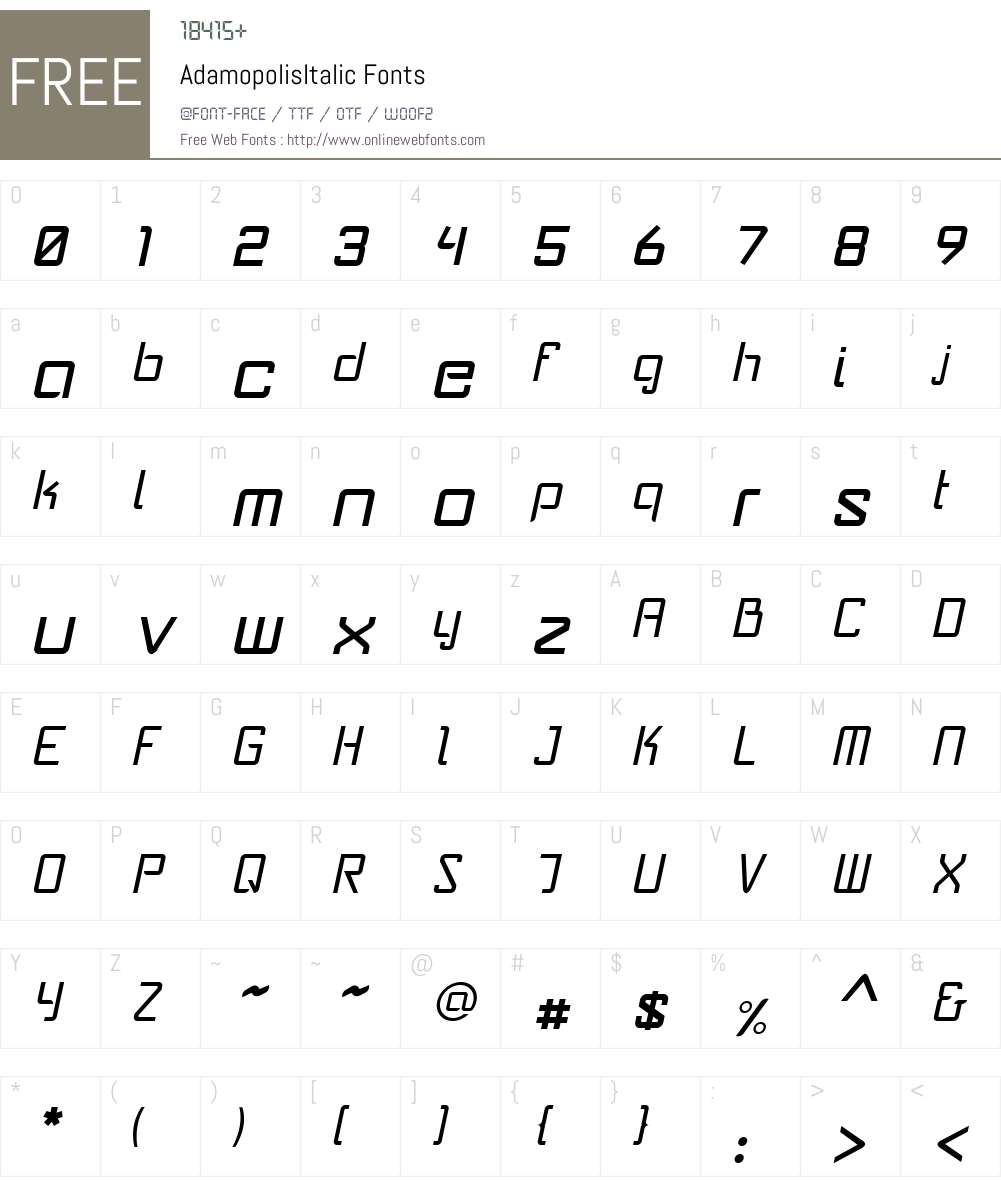 AdamopolisW00-It Font Screenshots