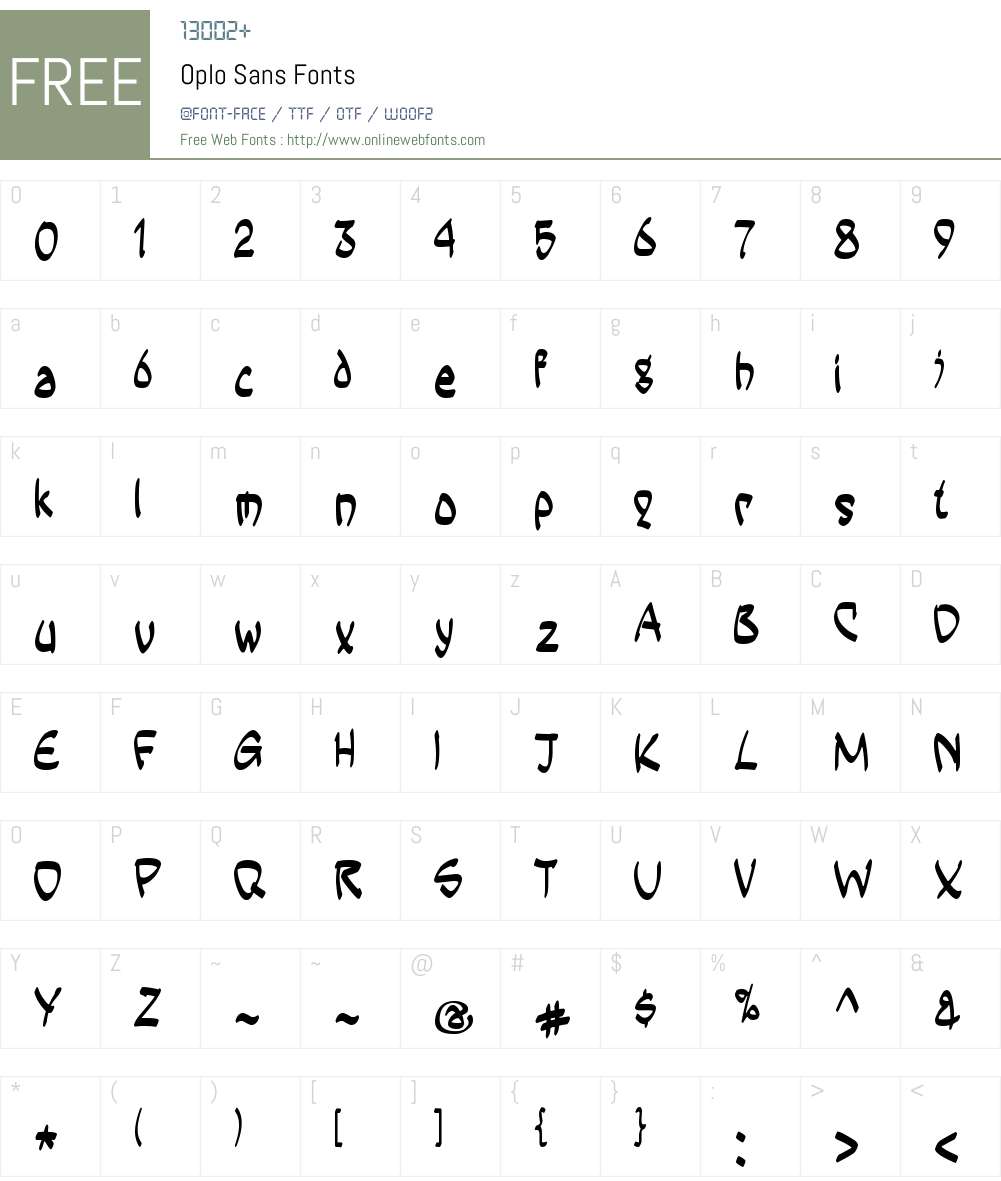Oplo Sans Font Screenshots
