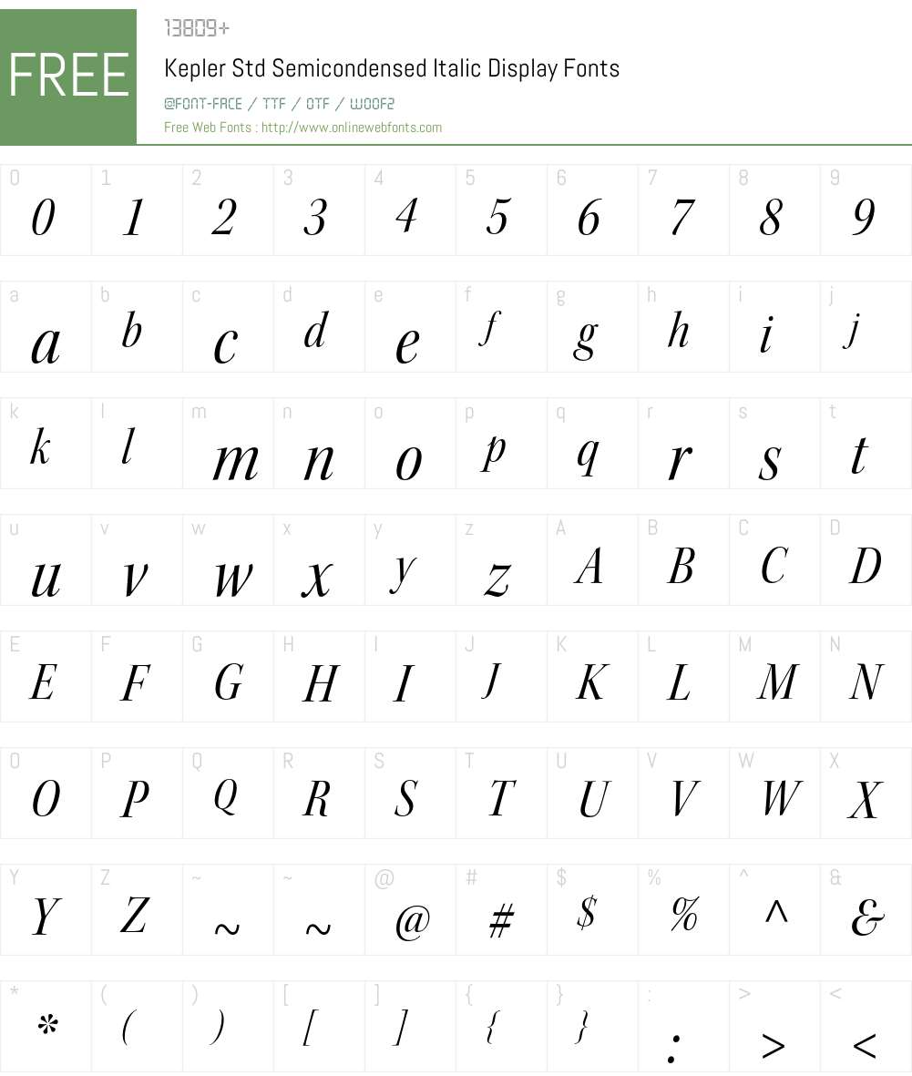 Kepler Std Font Screenshots