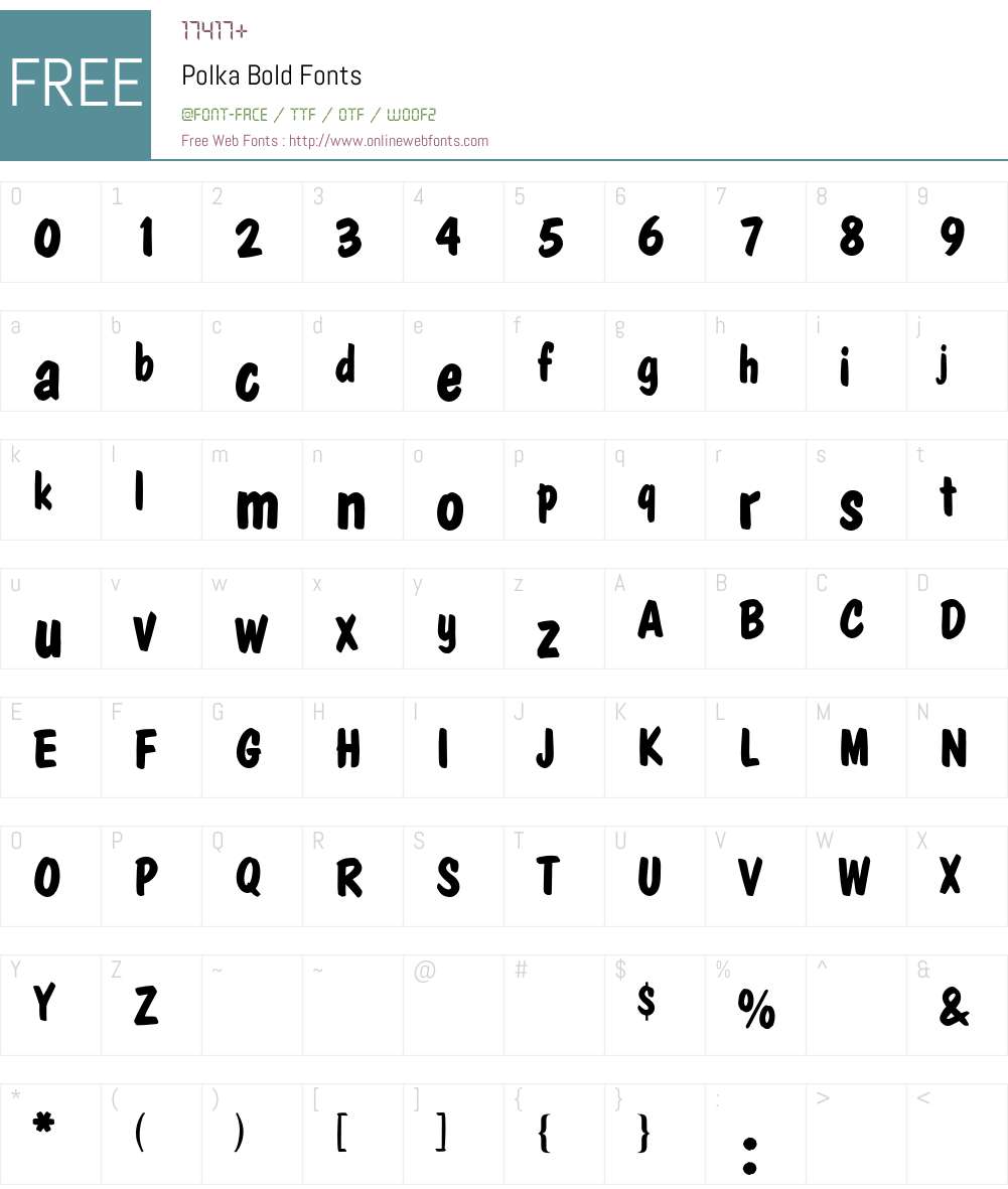 Polka BQ Font Screenshots