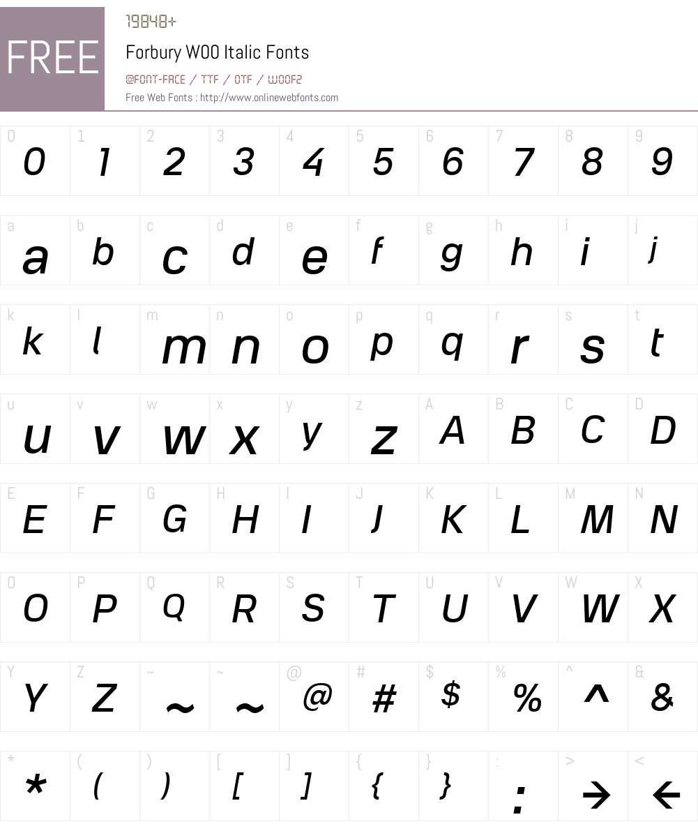 Forbury Font Screenshots