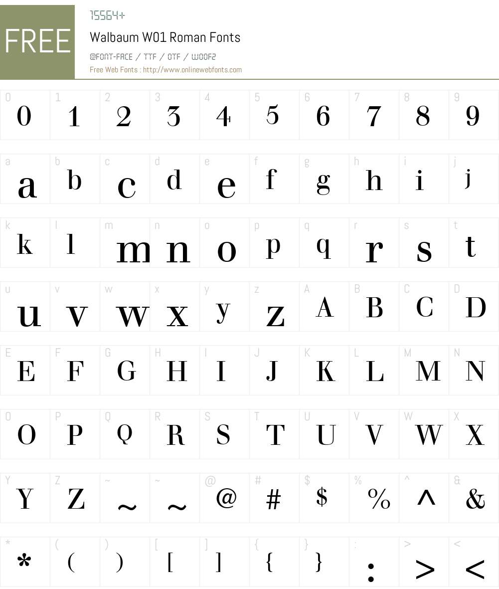 WalbaumW01-Roman Font Screenshots