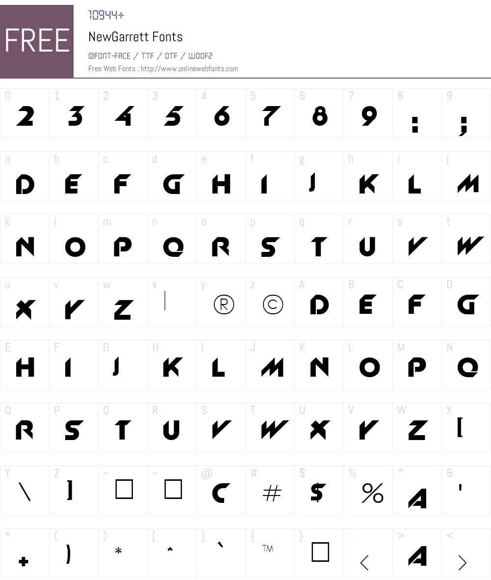 NewGarrett Font Screenshots