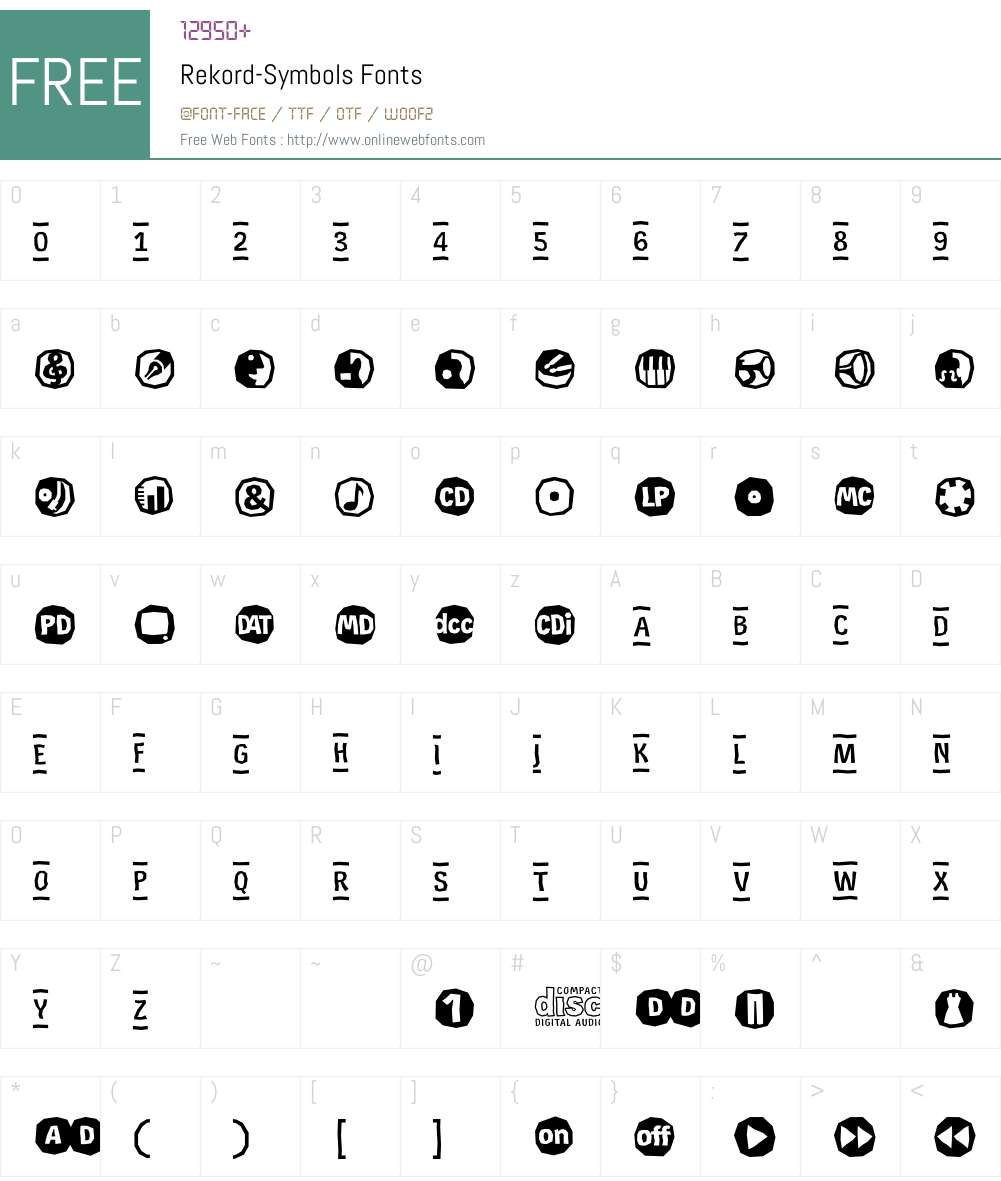 Rekord Font Screenshots