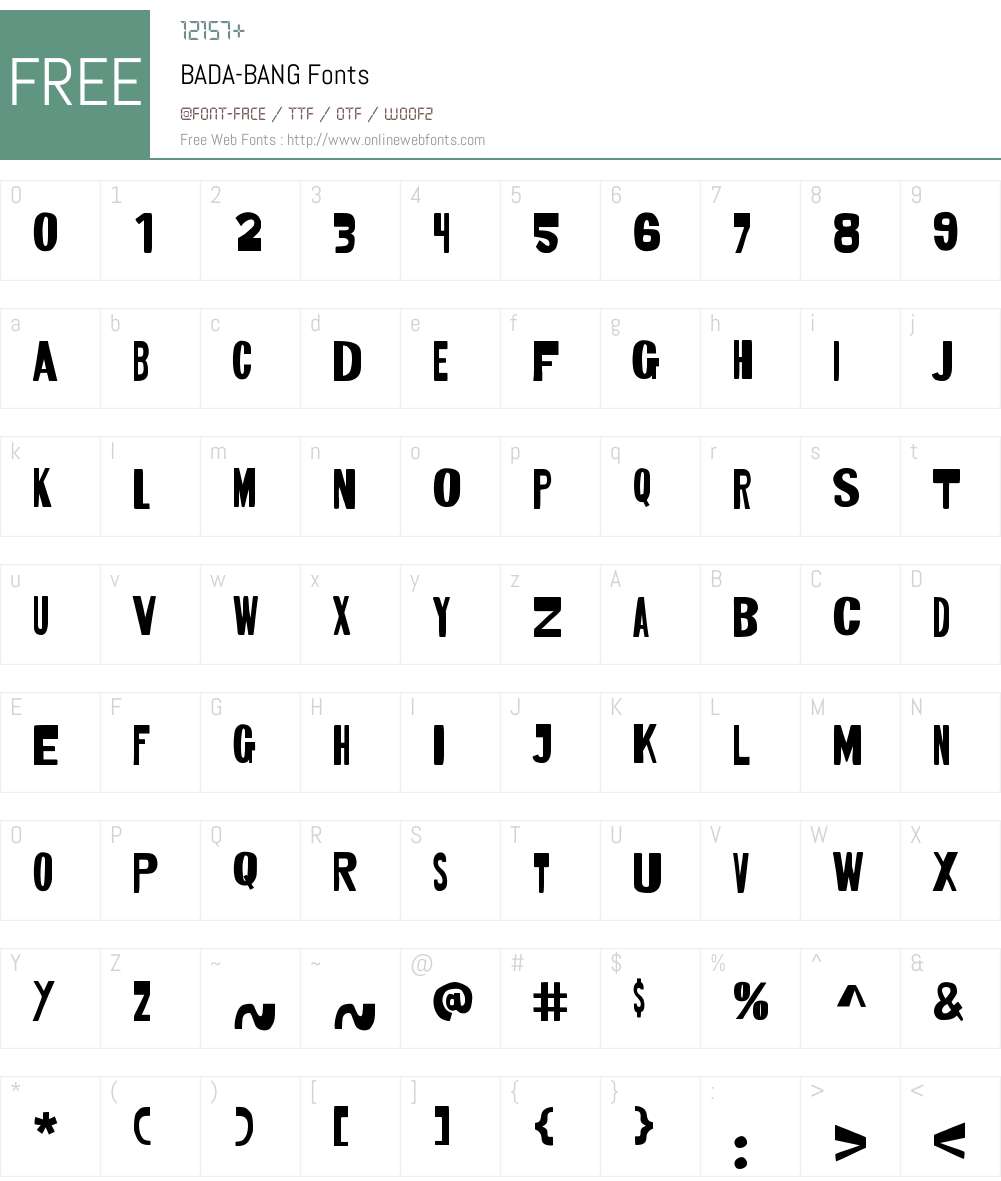 BADA-BANG 1.001;Fontself Maker 3.5.7 Fonts Free Download ...