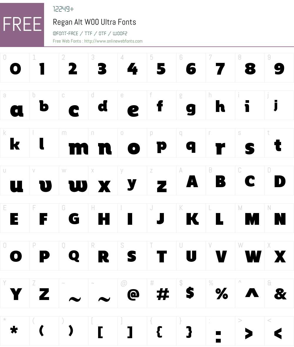 ReganAltW00-Ultra Font Screenshots