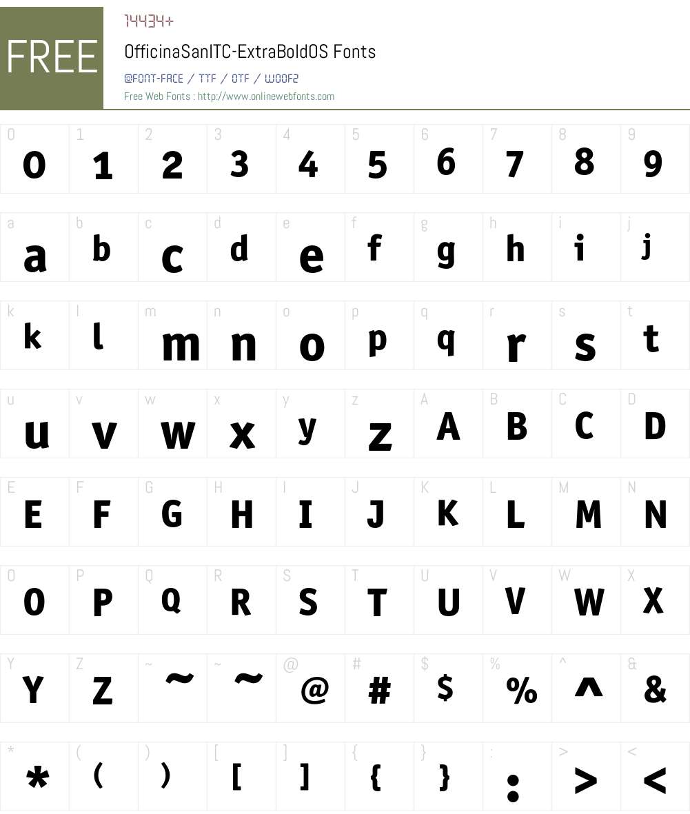 OfficinaSanITC Font Screenshots