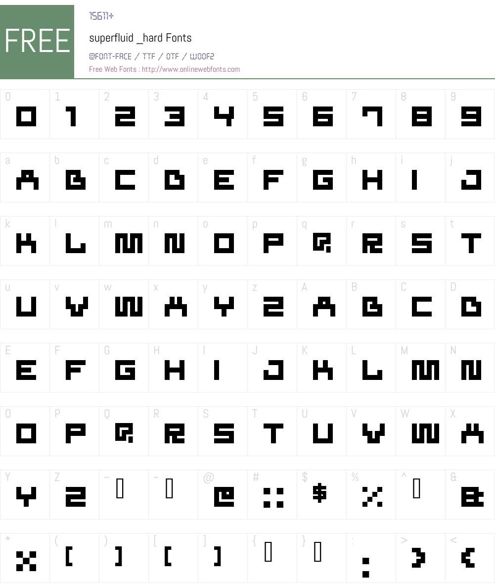 superfluid Font Screenshots