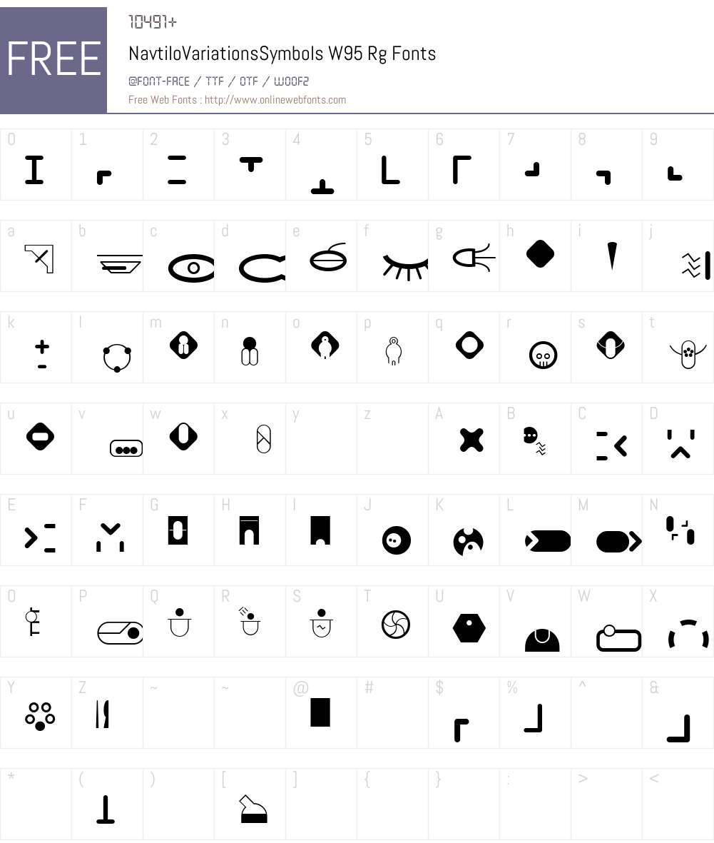 NavtiloVariationsSymbols Font Screenshots