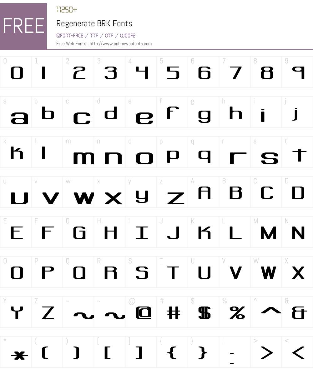 Regenerate BRK Font Screenshots