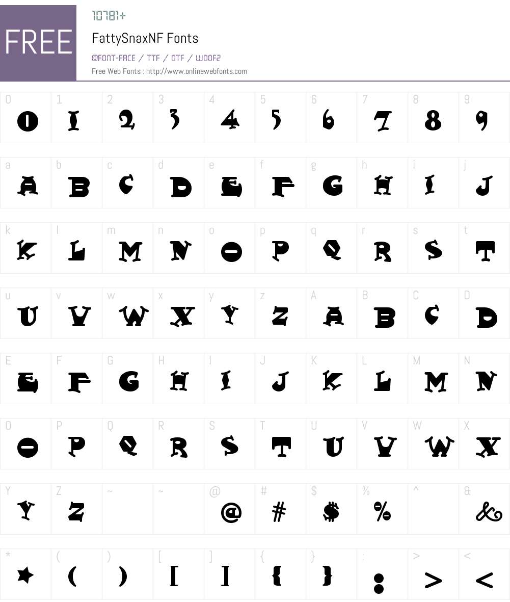 Fatty Snax NF Font Screenshots