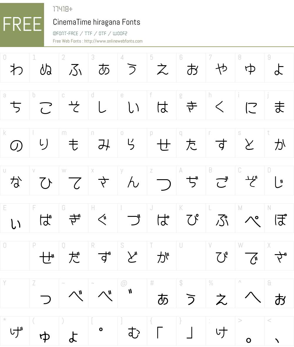 CinemaTime Font Screenshots