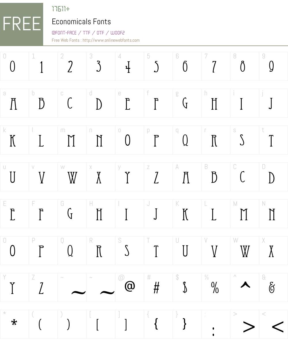 Economicals Font Screenshots