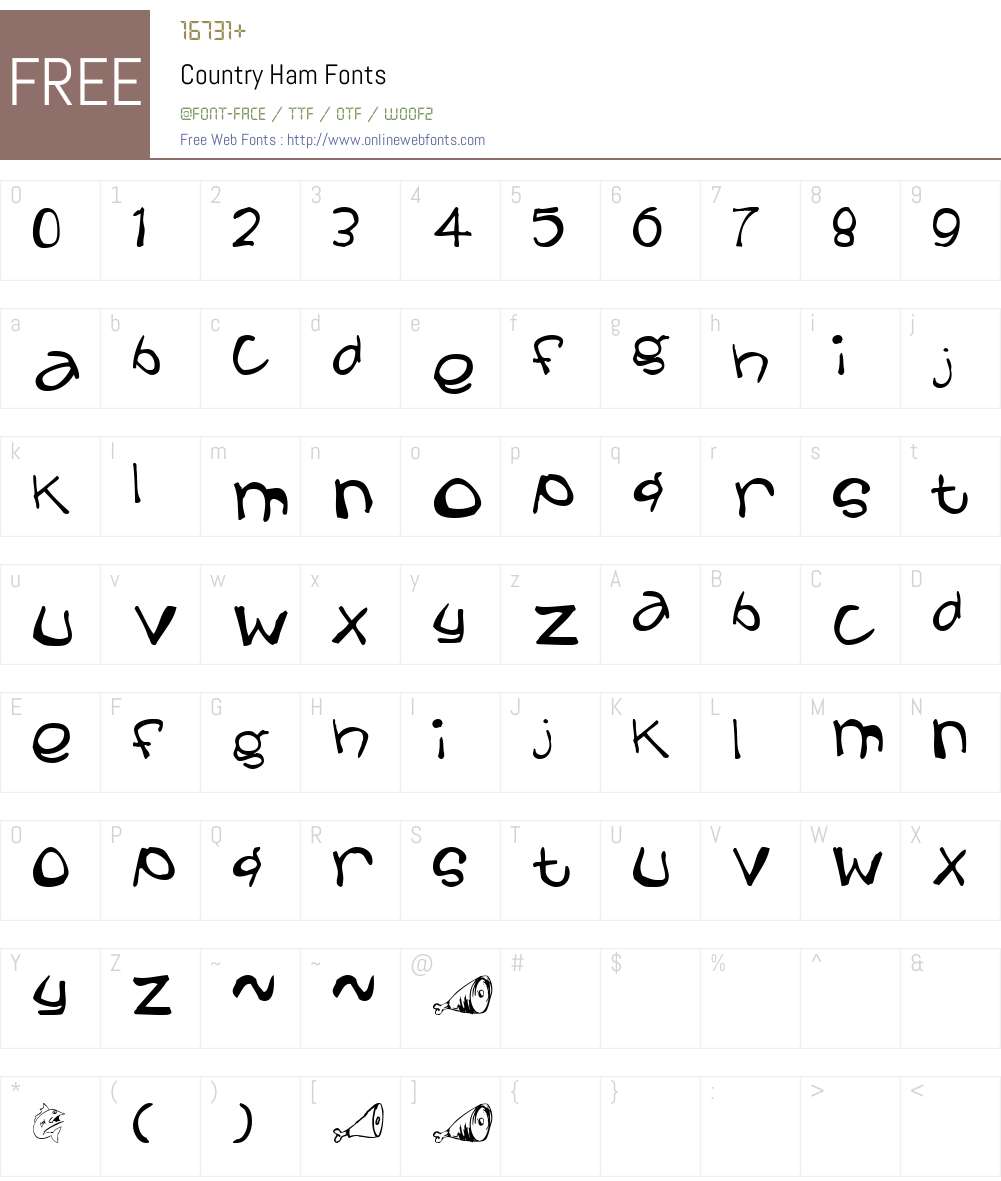 Country Ham Font Screenshots