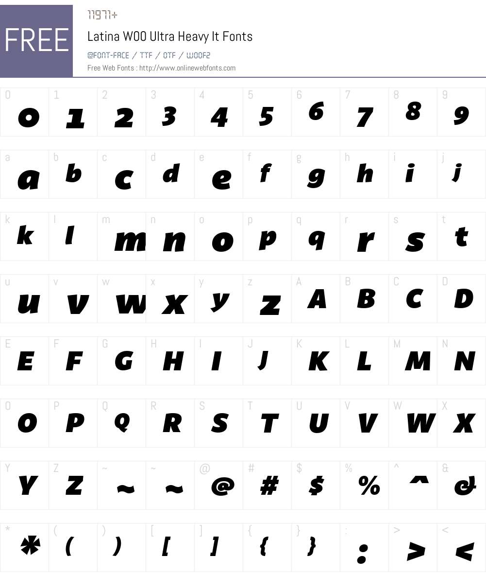 Latina Font Screenshots