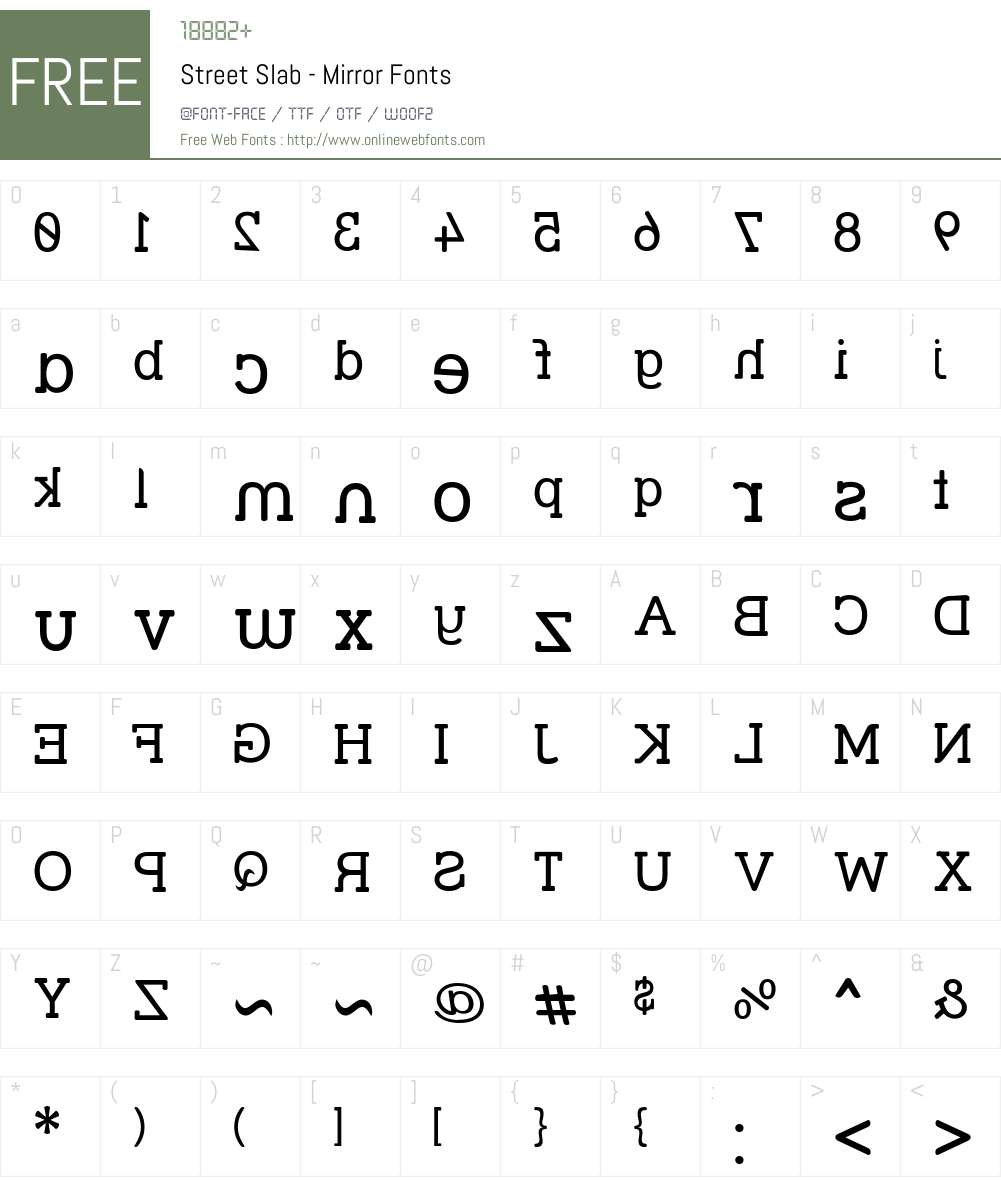 Street Slab - Mirror Font Screenshots