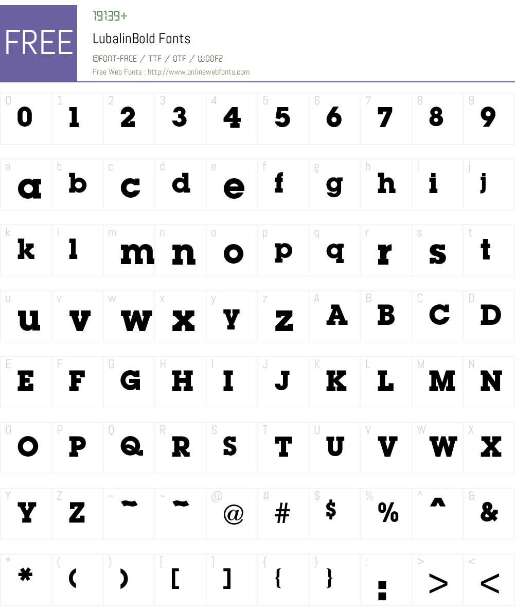 Lubalin Font Screenshots