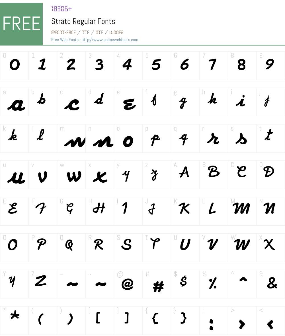 Strato Font Screenshots