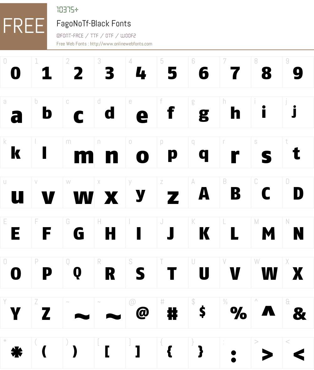 FagoNoTf Font Screenshots