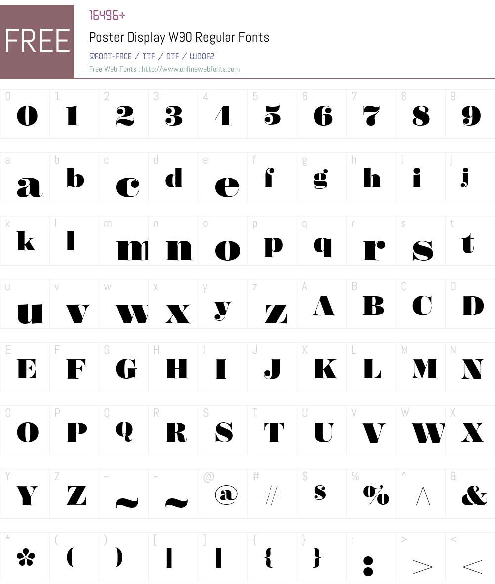 Poster Font Screenshots