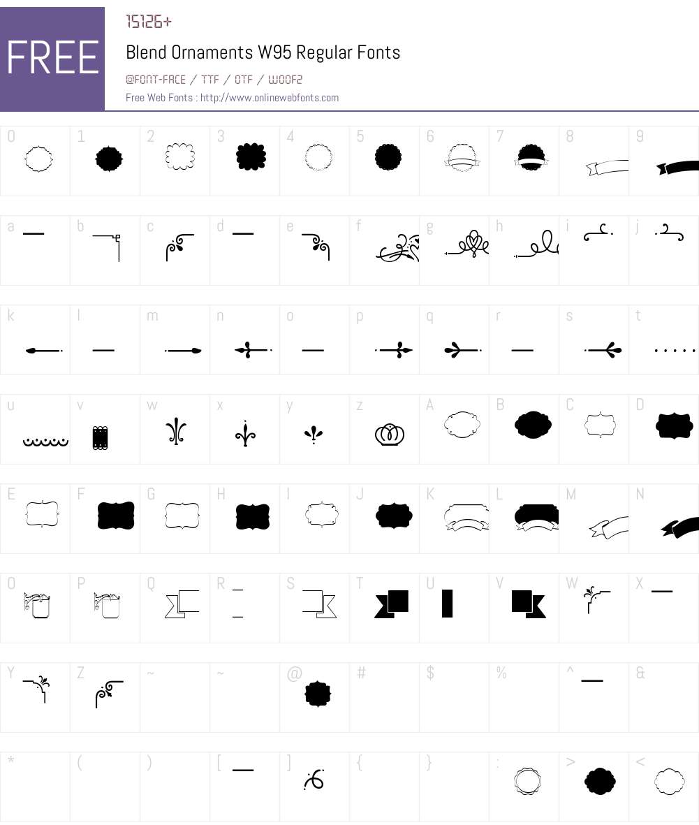 Blend Font Screenshots