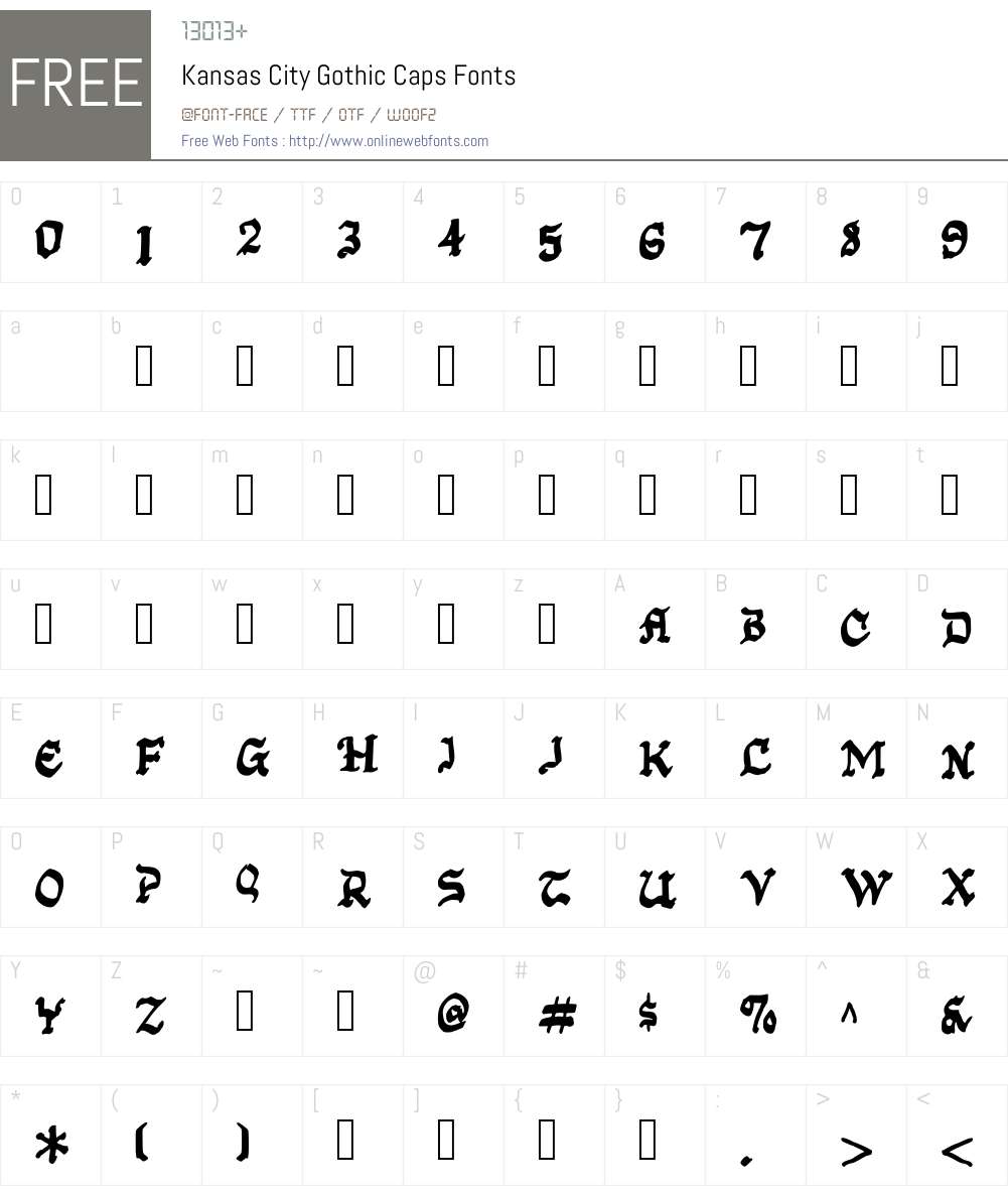 Kansas City Gothic Font Screenshots
