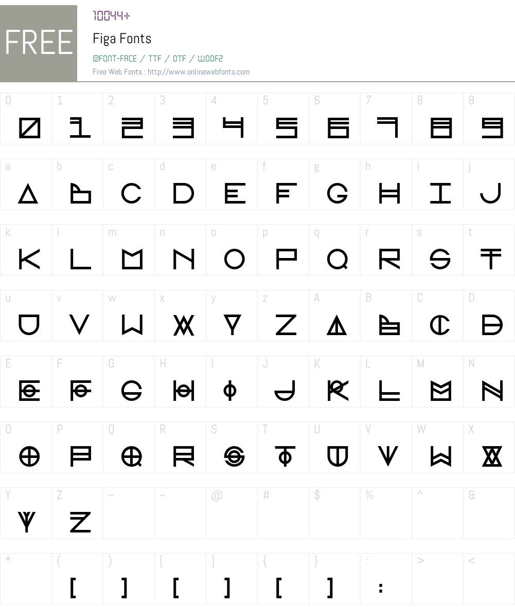 Figa Font Screenshots