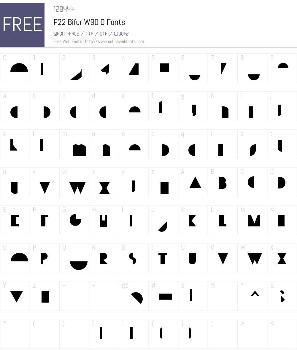 P22 Bifur Font Screenshots