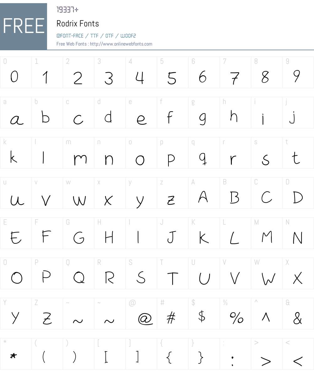 Rodrix Font Screenshots