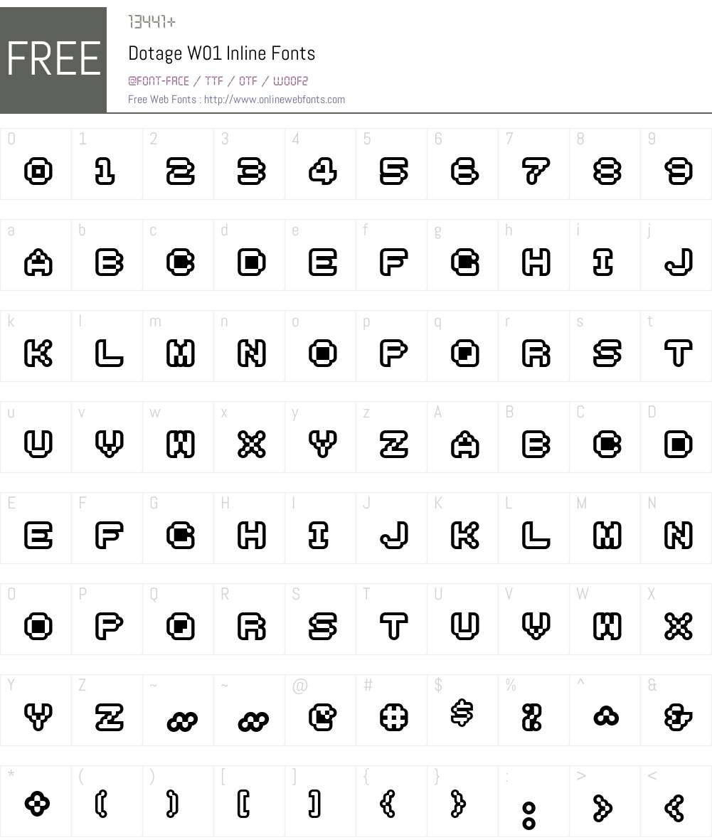 DotageW01-Inline Font Screenshots