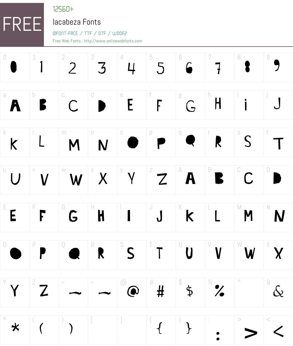 lacabeza Font Screenshots