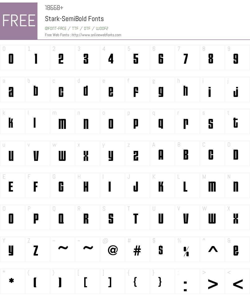 Stark Font Screenshots