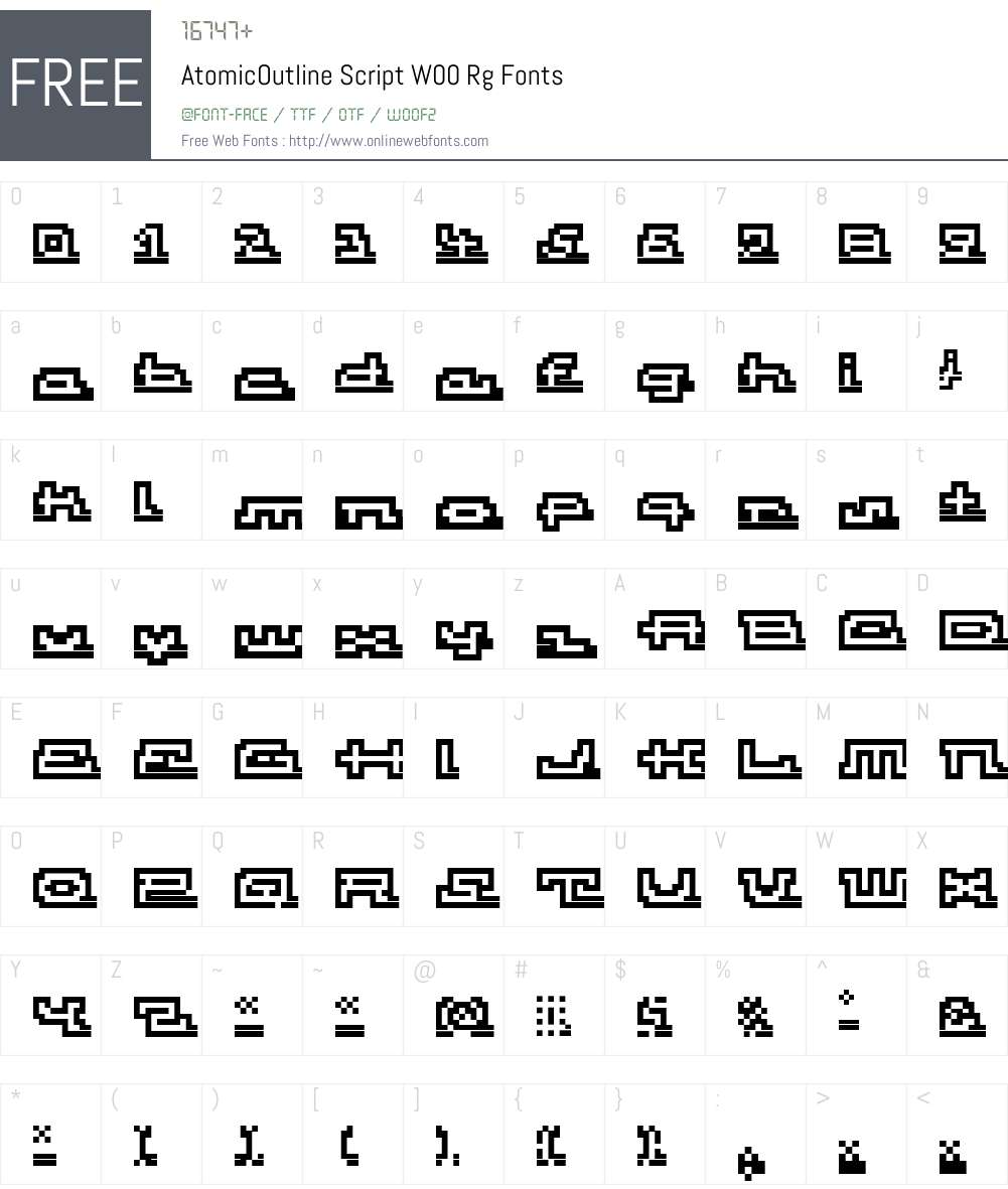 Atomic Font Screenshots