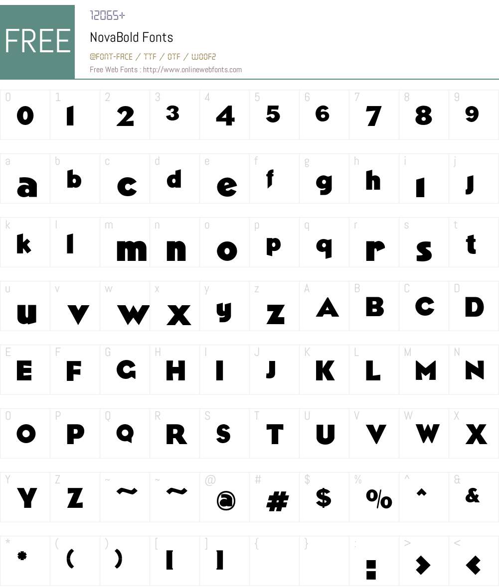Nova Font Screenshots